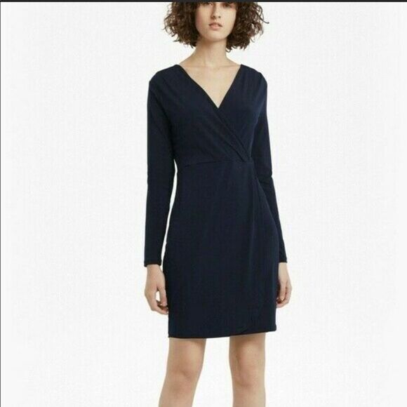 ✨ French Connection Slinky Long Sleeve Wrap Dress✨ - Picture 1 of 8